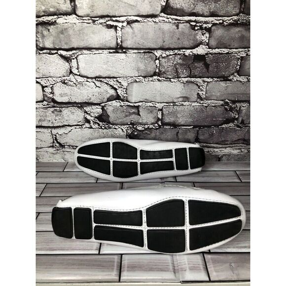 Massimo Matteo Firenze White Leather Driving Moccasins Flats Shoes Women Sz 10B - Picture 16 of 16